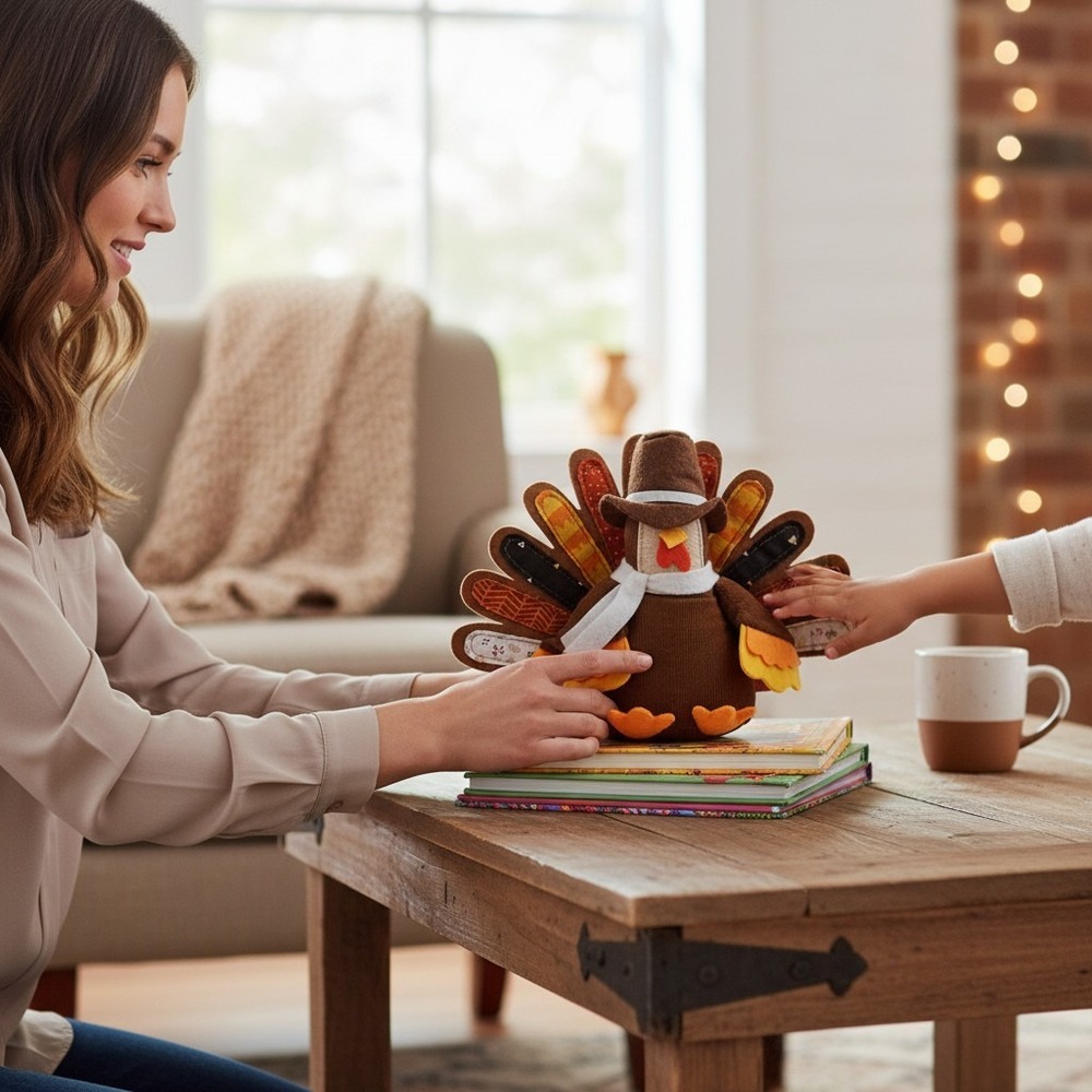 Target Thanksgiving Turkey Figurine Unisex OS Brown Brand New Corduroy Felt 2018